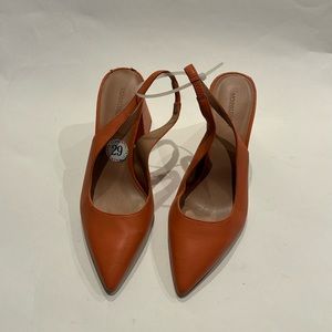 Nordstrom NWT with flaws Sling Back Orange Shoes.